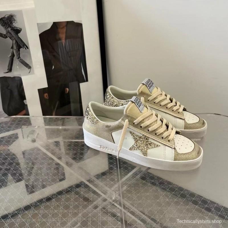 2024 Unisex GGDB White Beige Suede Leather Low-Top Sneakers MJ00260
