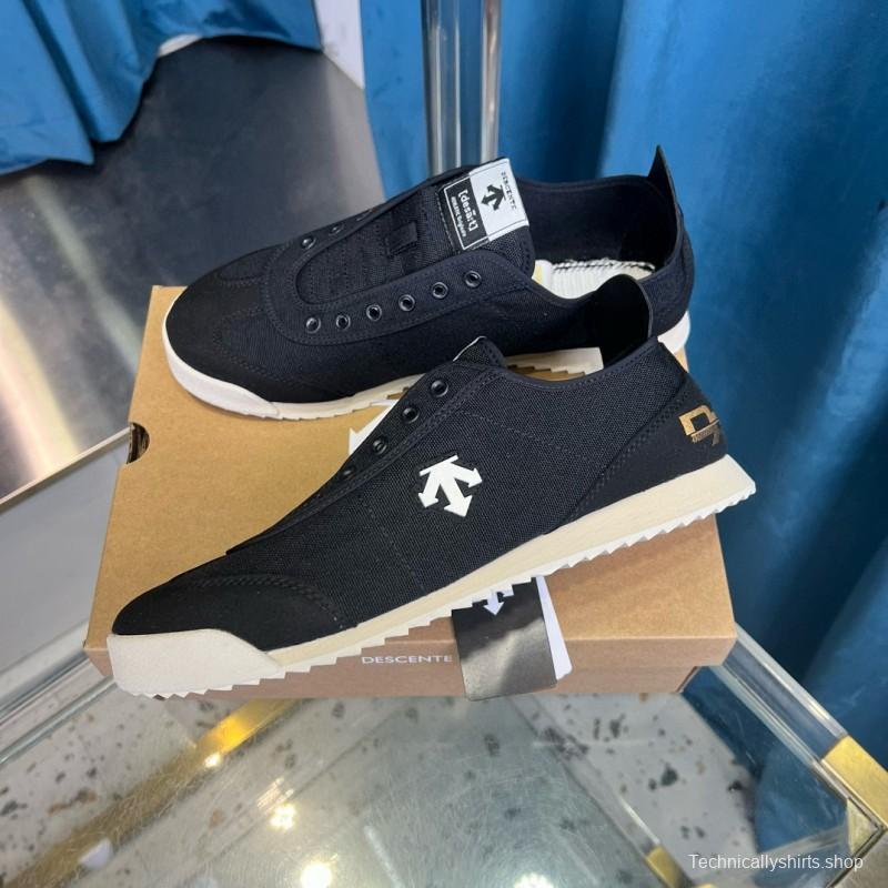 2024 Unisex Descente Black Canvas Plimsolls MJ00280