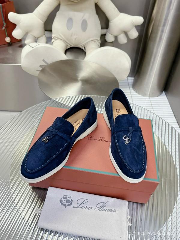 2024 Men LP Navy Suede Loafers