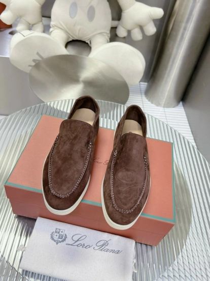 2024 Men LP Brown Suede Loafers MJ00270