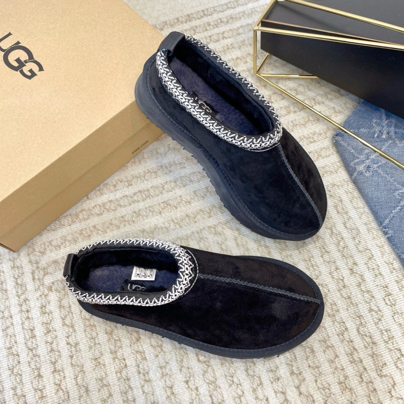 2024 Women UGG Black Suede Platform Slippers MJ00230