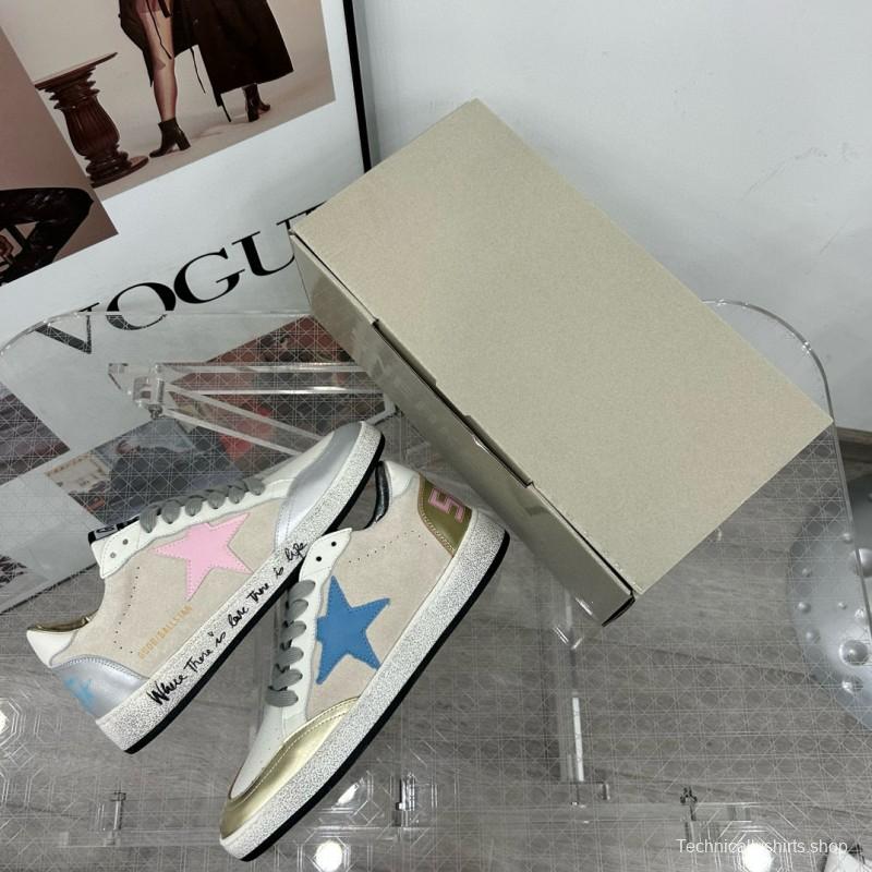 2024 Unisex GGDB White Pink Grey Leather Suede Low Top Sneakers MJ00260