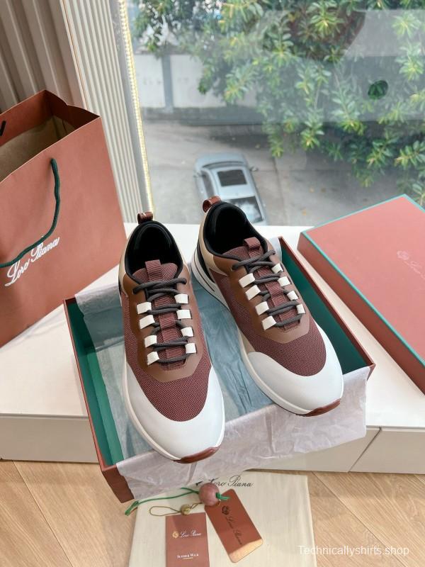 2024 Unisex Le Parmentier Brown Beige Knit Casual Sneakers Top Version MJ00340