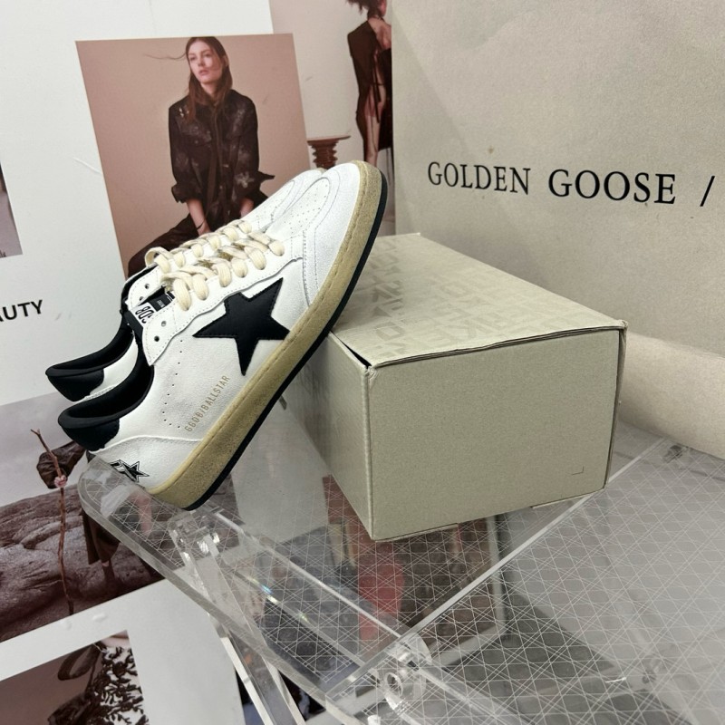 2024 Unisex GGDB White Black Leather Low Top Sneakers MJ00260