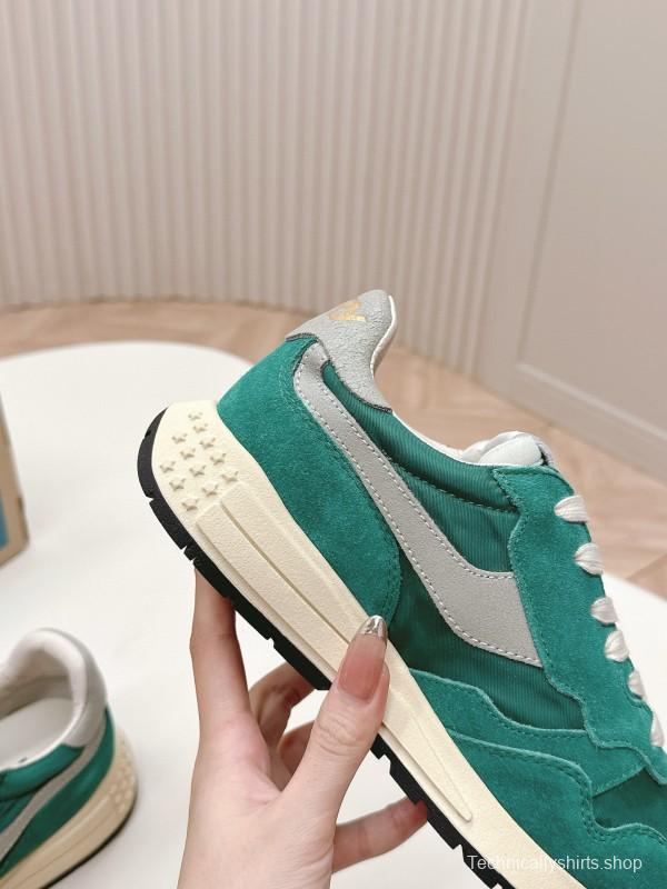 2024 Men Autry green beige suede mesh sneakers 