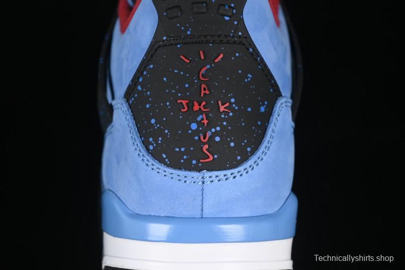 Nike Travis Scott Cactus Jack x Air Jordan 4 Retro AJ4 Collaboration Suede Blue - 308497-406