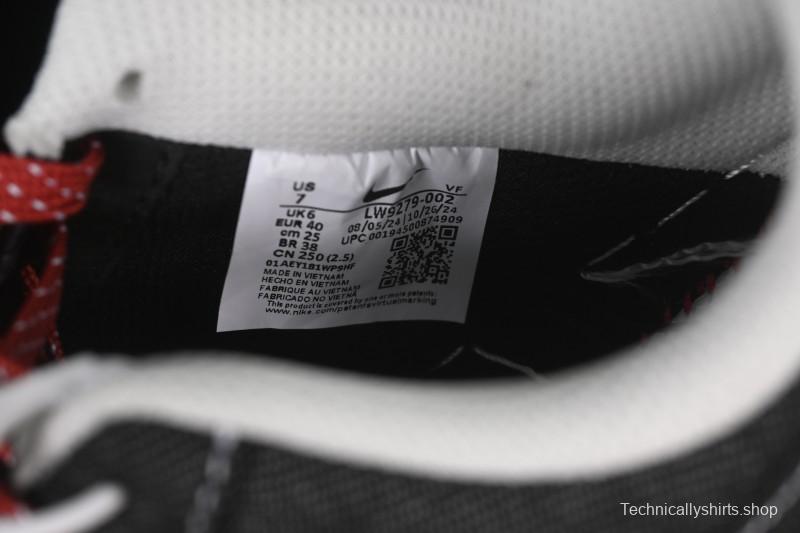 Nike Air Force 1'07 Low Stussy Collaboration Dark Grey Woven Casual Sneakers - LW9279-002