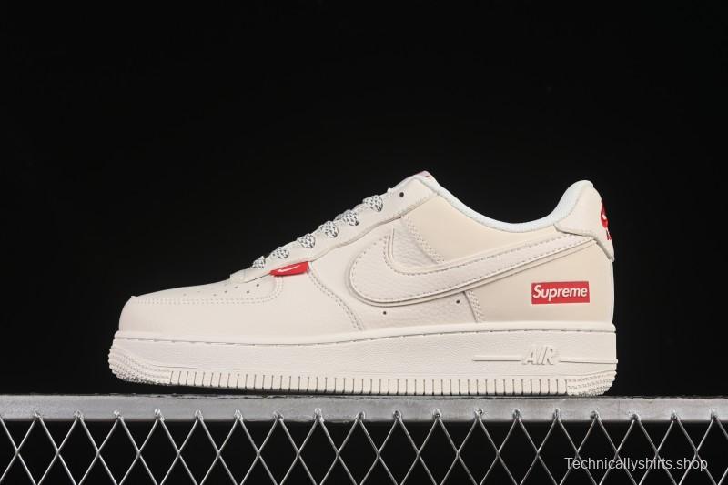 Nike Air Force 1 '07 Low Supreme Collaboration Versatile Beige Casual Sneakers - CS5288-011