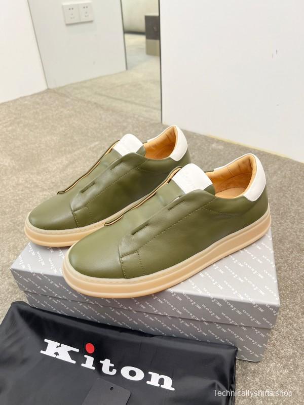 Kiton Men's Four Seasons Classic Casual Slip-On Loafer - AS00320