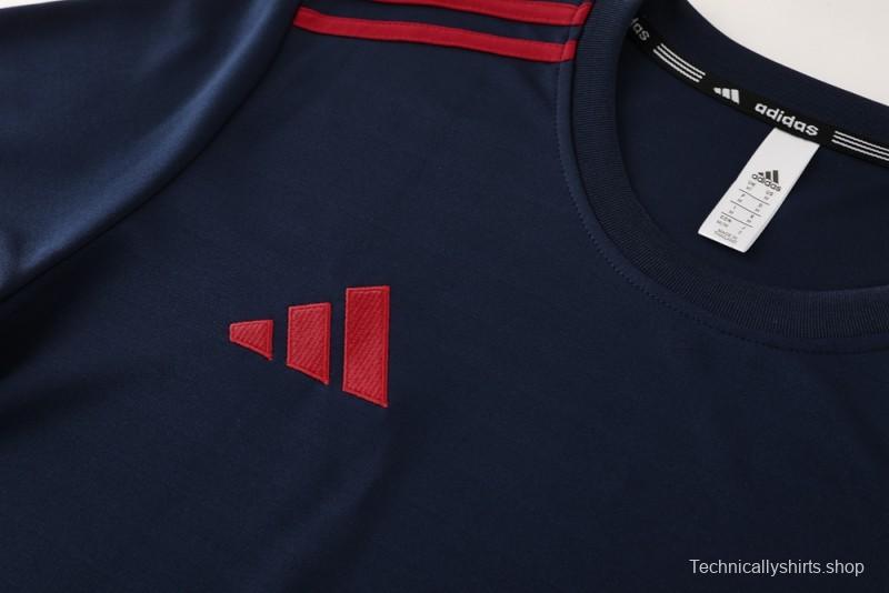 2025 Adidas Black/Red Short Sleeve Jersey+Shorts