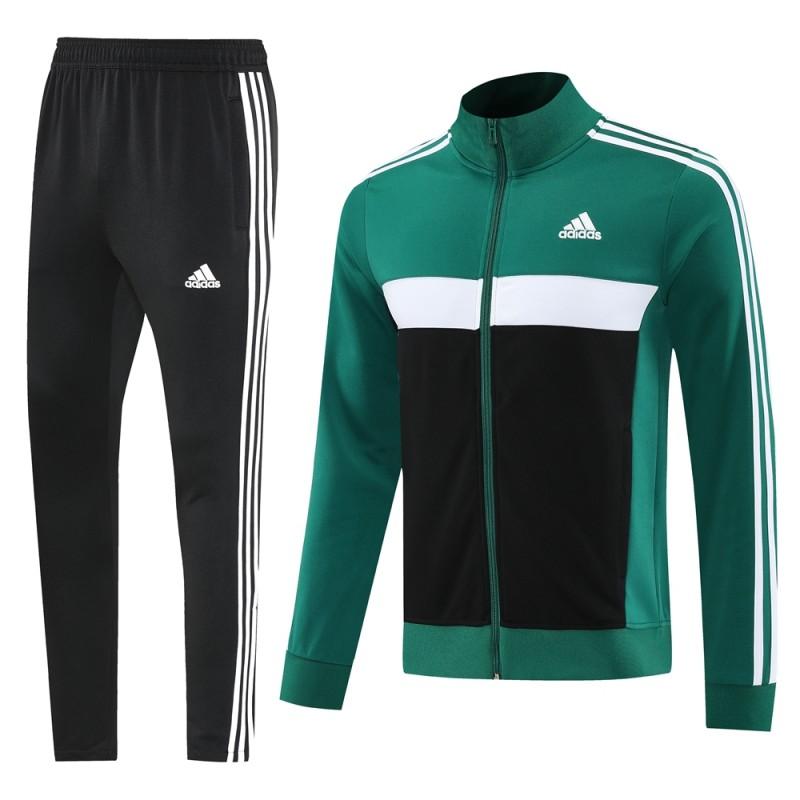 2025 Adidas Green/Black Full Zipper Jacket +Long Pants