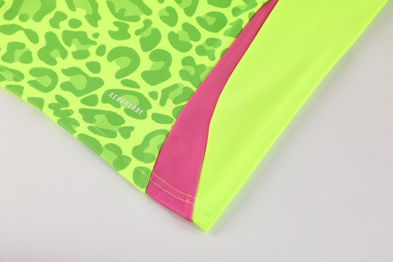2025 Adidas Purple/Neon Green Half Zipper Jacket +Long Pants
