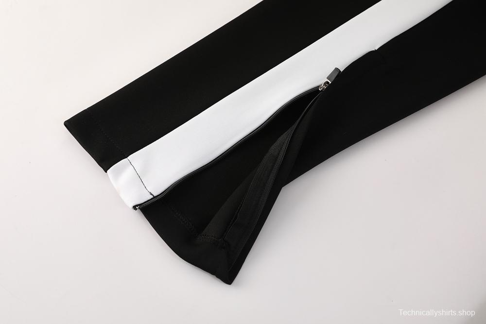 2025 Nike Grey/Black Full Hoodie Zipper Jacket +Long Pants