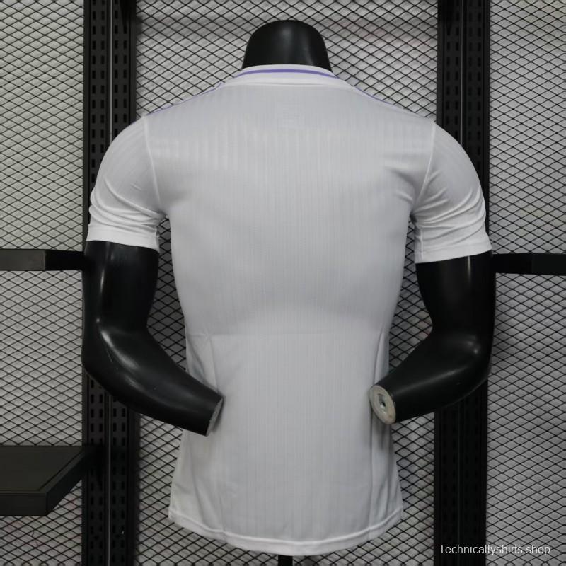Player Version 25/26 Real Madrid White with Purple Trim Jersey