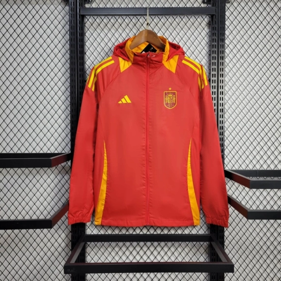 2025 Spain Jacket Red Windbreaker