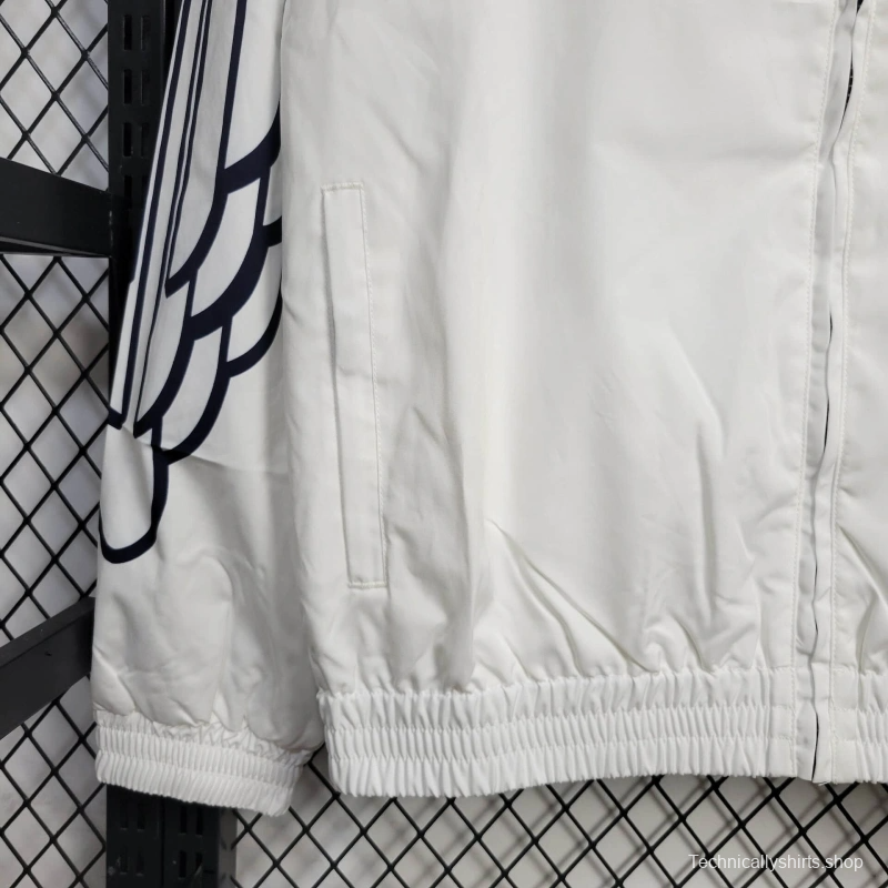 25/26 PSG Air Jordan Jacket White Windbreaker