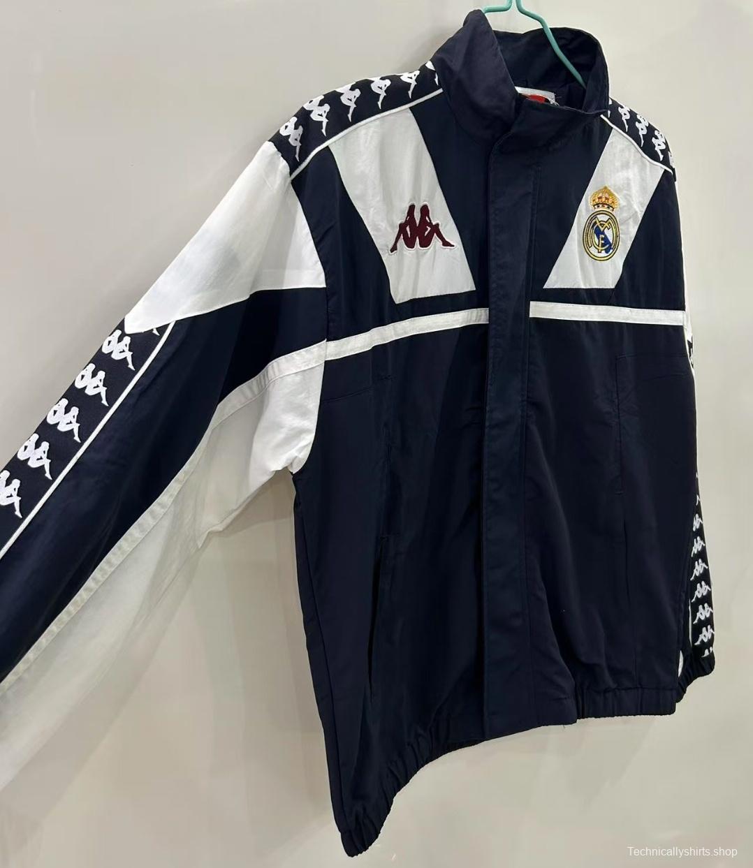 25/26 Real Madrid 1967 Style Black/White Windbreaker