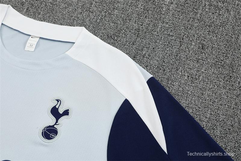 25/26 Tottenham Hotspur Grey with XS Short Sleeve+Soccer Shorts