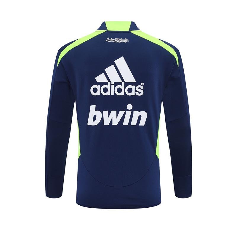 Retro 12/13 Real Madrid Royal Blue Half Zipper Jacket+Long Pants