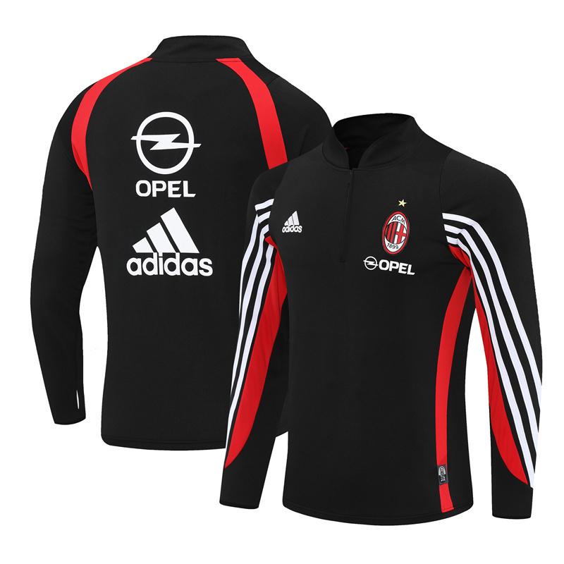 Retro 03/04 AC Milan Black Half Zipper Jacket