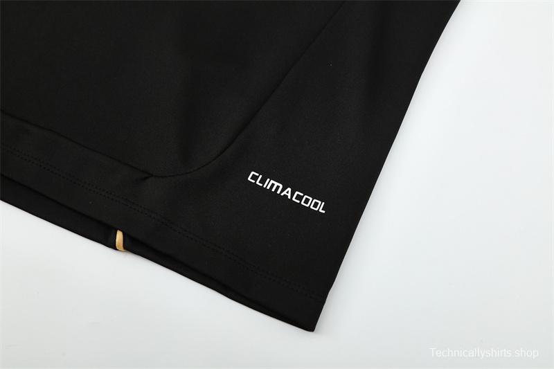 Retro 11/12 Real Madrid Black Half Zipper Jacket+Long Pants