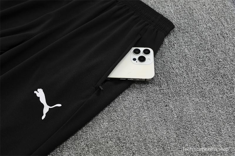 25/26 Manchester City Black Half Zipper Jacket+Long Pants