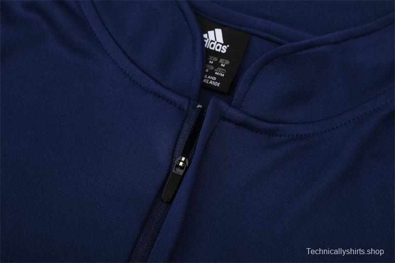 Retro 03/04 Real Madrid Royal Blue Half Zipper Jacket