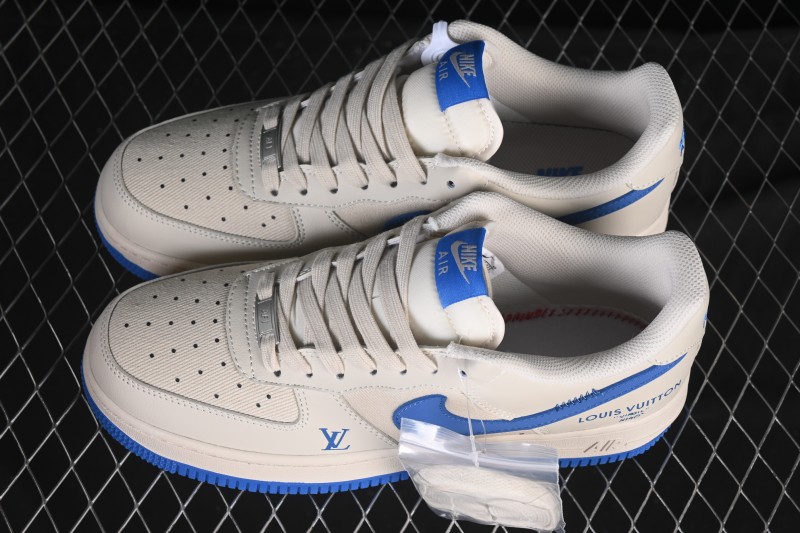 Nike Air Force 1 '07 Low LV Collaboration Mesh Panel Light Blue Low-Top Casual Sneakers - QW5836-025