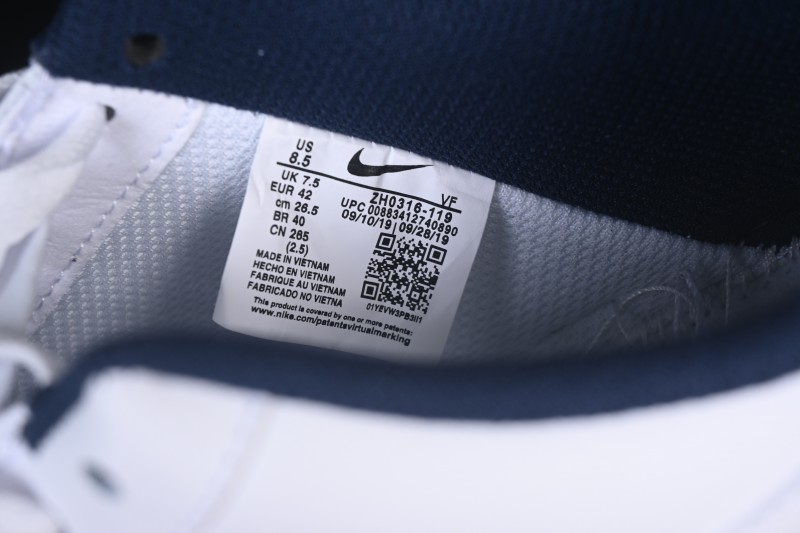 Nike Air Force 1'07 Low White Blue Casual Sneakers - ZH0316-119