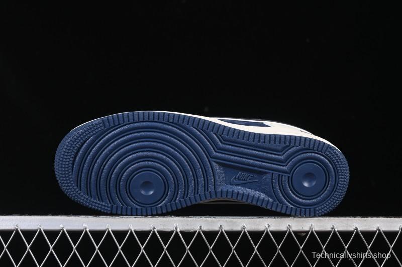 Nike Air Force 1'07 Low Supreme Co-branded Ripple Beige Blue Casual Skate Shoes - XY2025-001