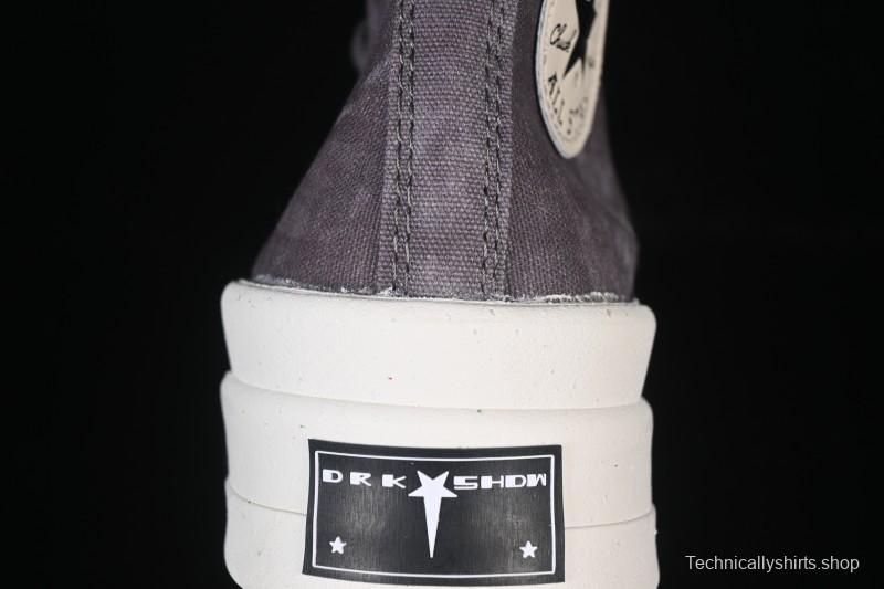 Rick Owens Drkshdw Converse Chuck 70 High Top Platform Canvas Sneakers - A06755C