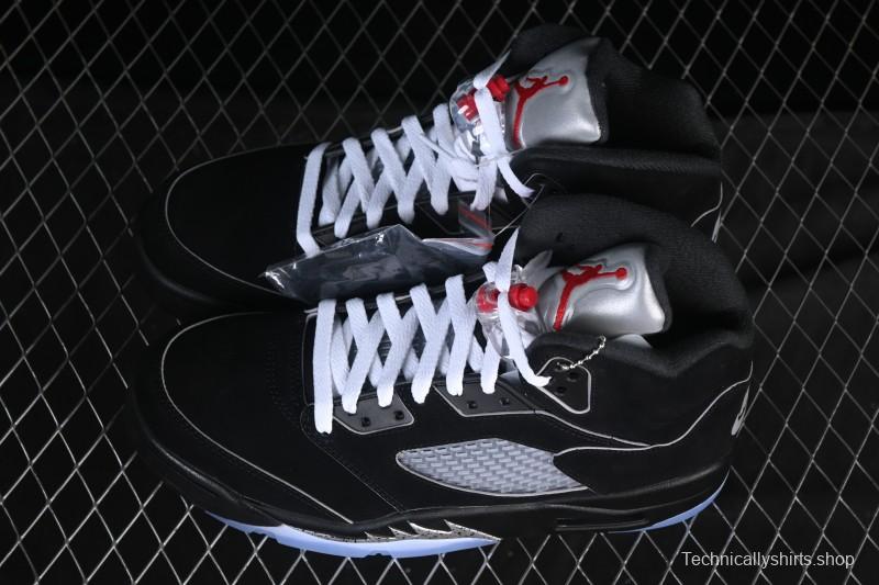 Nike Air Jordan 5 Black Metallic Reimagined Retro Basketball Shoes - HF3975-001