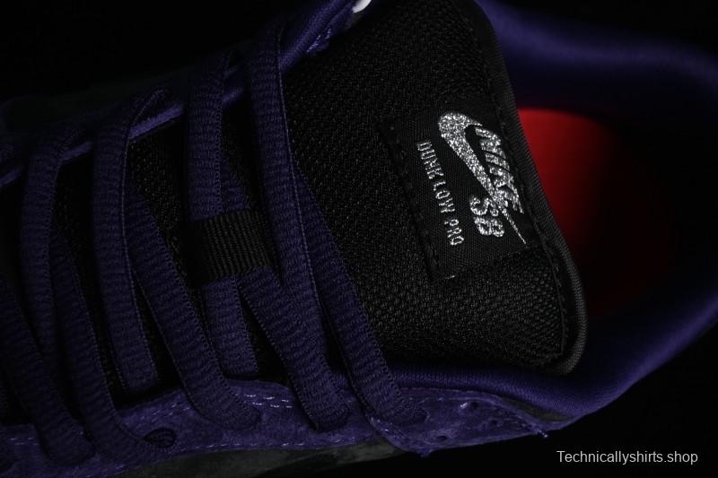 Nike Supreme Dunk SB Dunk Low Casual Skate Shoes Grey Purple - HQ8487-500