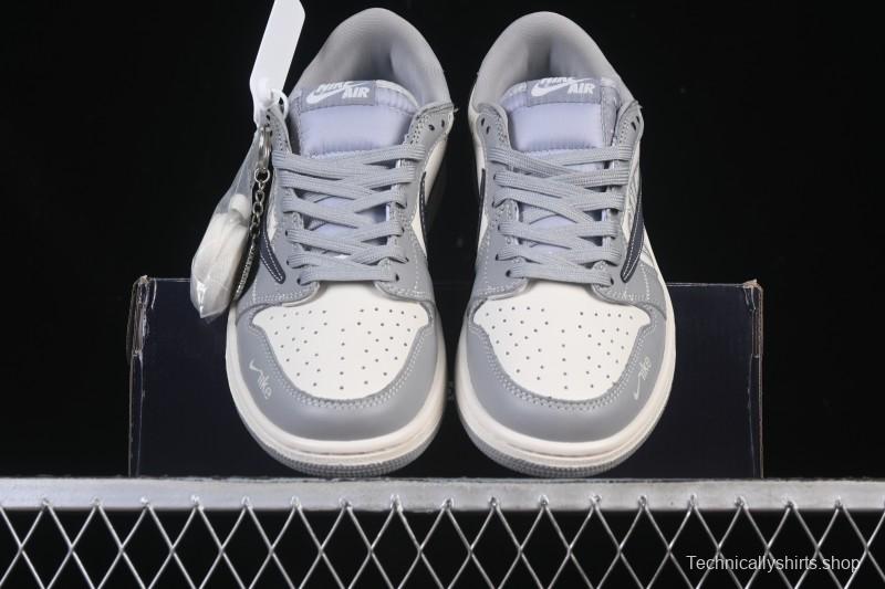 Nike Travis Scott x Fragment Design x Air Jordan 1 Low OG SP AJ1 Low-Top Casual Sneakers - LD2025-023