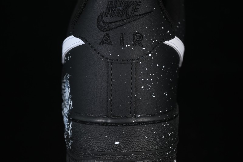 Nike Air Force 1'07 Low Two-Dimensional Theme Black Space Casual Sneakers - ZH0316-101