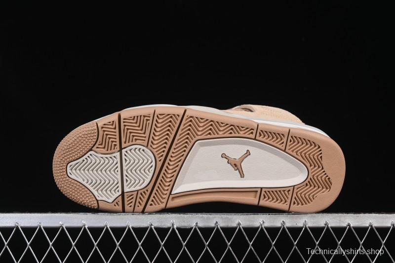 Nike Air Jordan 4 Retro Cozy Girl Warm Yellow Sneakers - HV0823-200