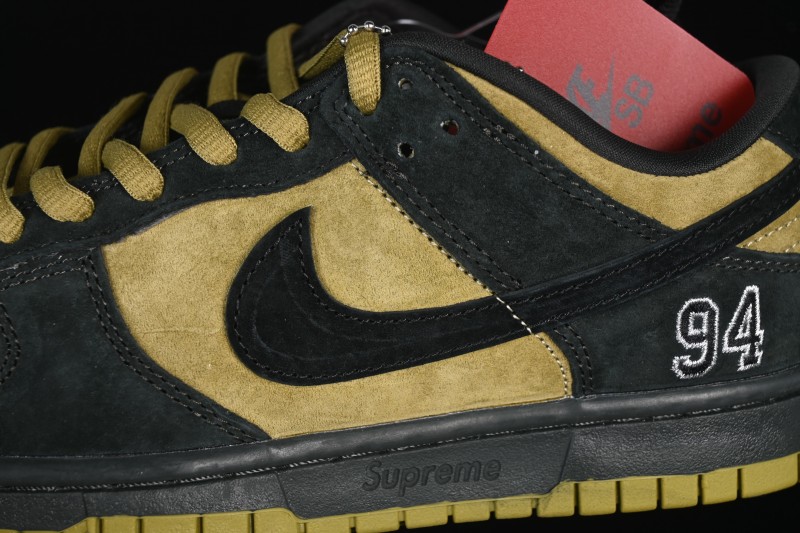 Nike Supreme Dunk SB Dunk Low Brown Yellow Casual Skate Shoes - HQ8487-300
