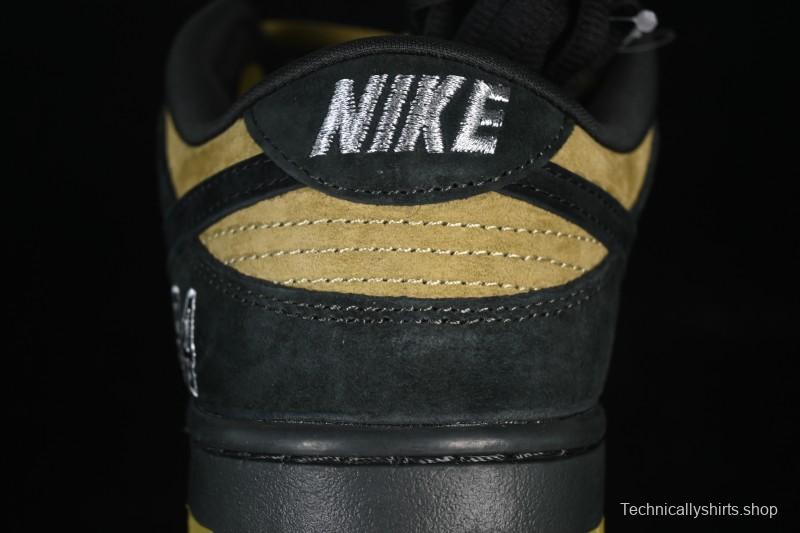 Nike Supreme Dunk SB Dunk Low Brown Yellow Casual Skate Shoes - HQ8487-300