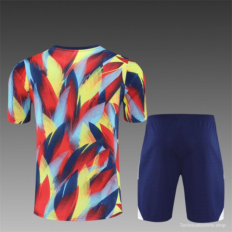 25/26 Arsenal Yellow Red Camouflage Short Sleeve Jersey+Shorts With XS