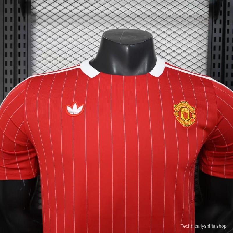 Player Version 25/26 Manchester United Red Adidas Original Casual Jersey