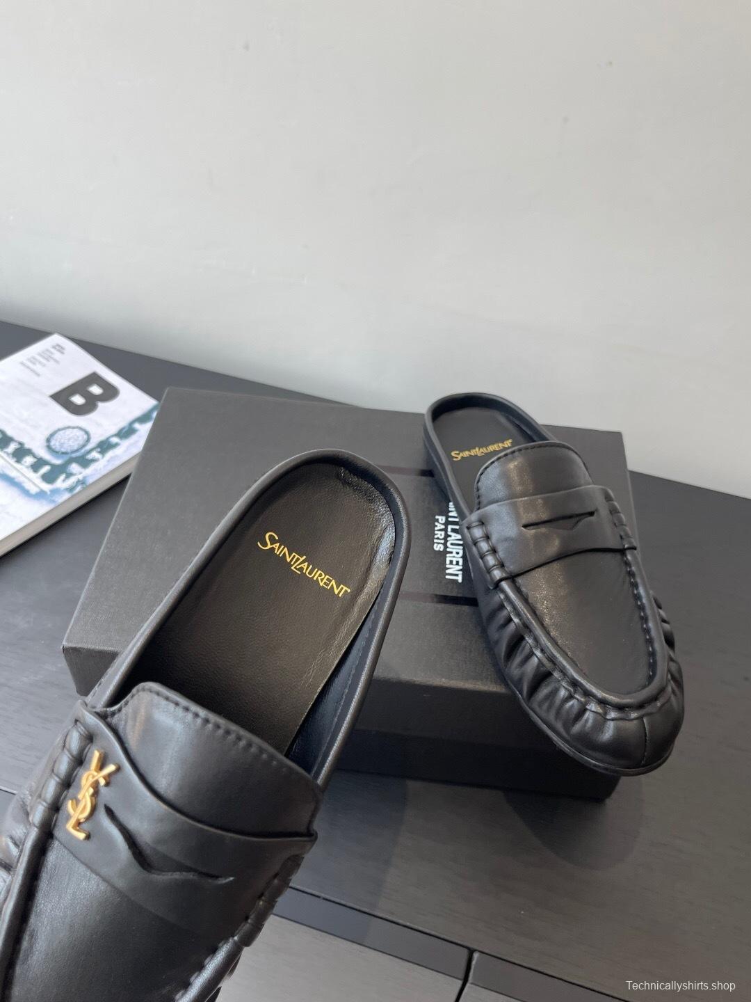 Saint Laurent Classic Loafer Mule Flats - KFY00320