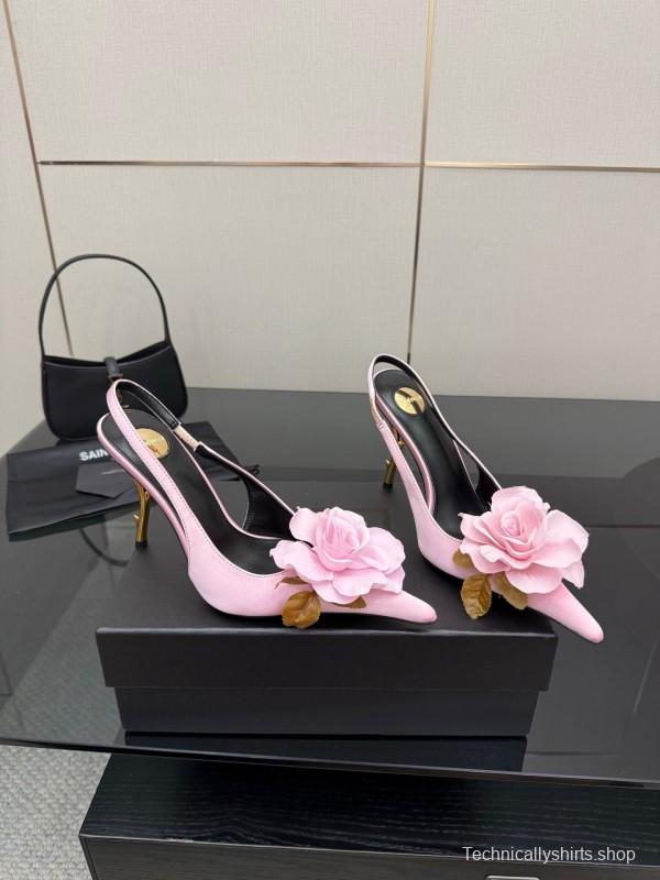 Saint Laurent 25FW Spring Collection Rose Thorn High Heels - KFY00320