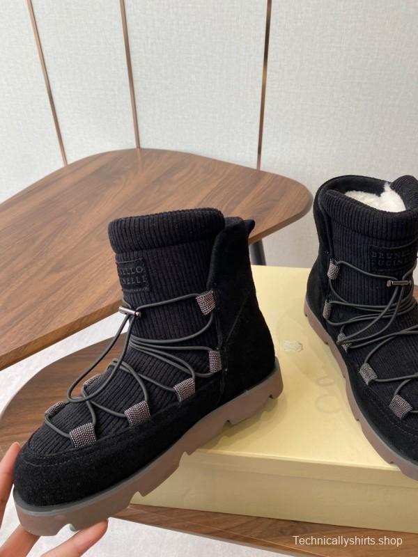 Brunello Cucinelli Open Walk Ankle Boot Winter Snow Boots - AS00410