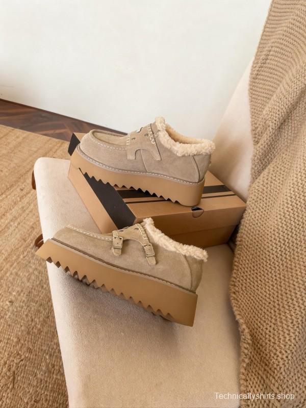 SugarSu Retro Platform Snow Boots Chunky Sole Casual Shoes - KFY00270