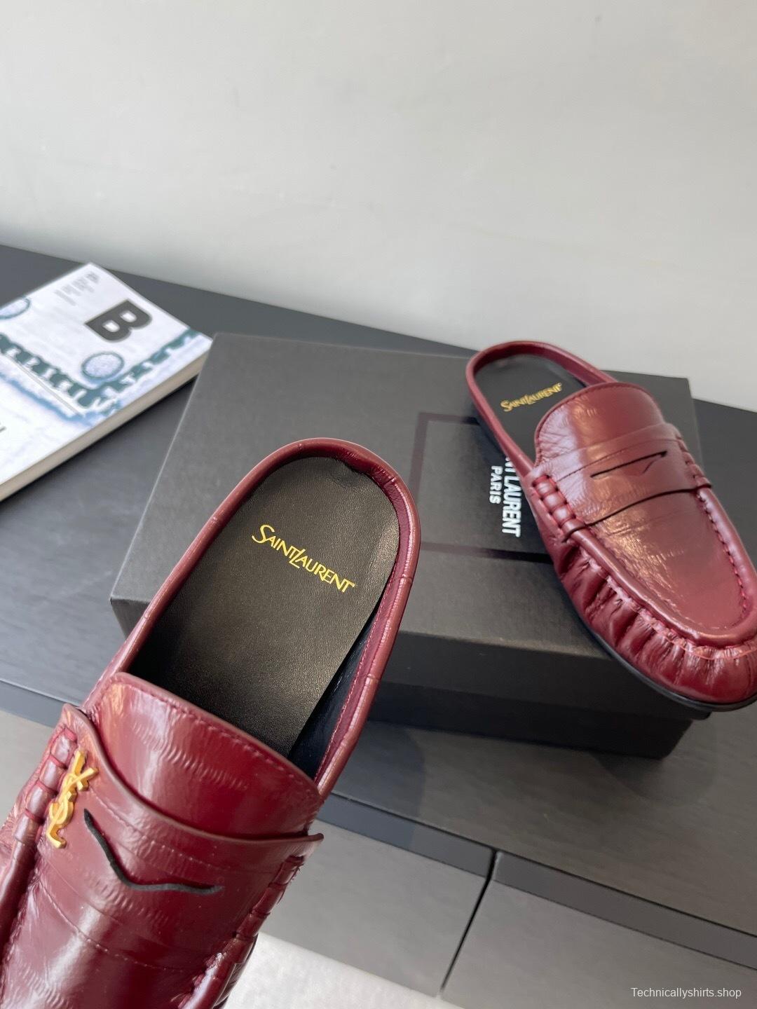 Saint Laurent Classic Loafer Mule Flats - KFY00320