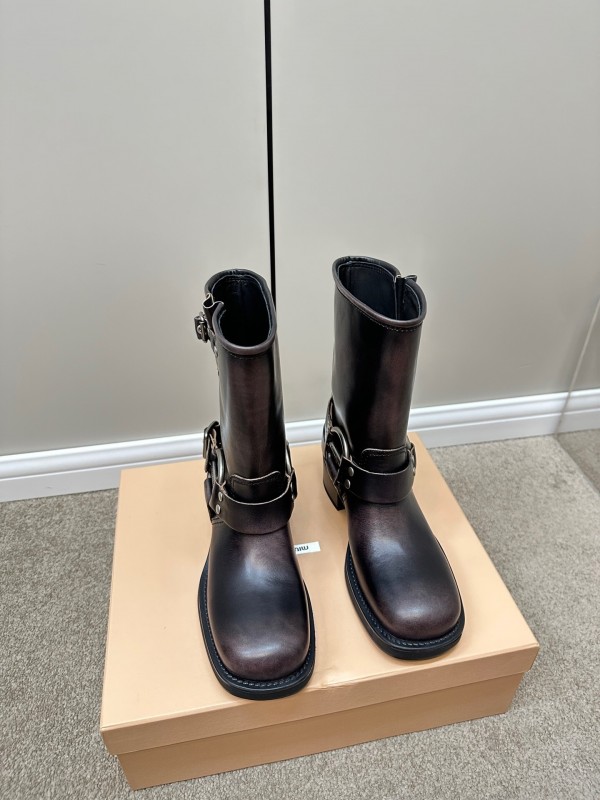 Miu Miu Fall/Winter 2025 Limited Edition Punk Style Martin Boots - LY00500