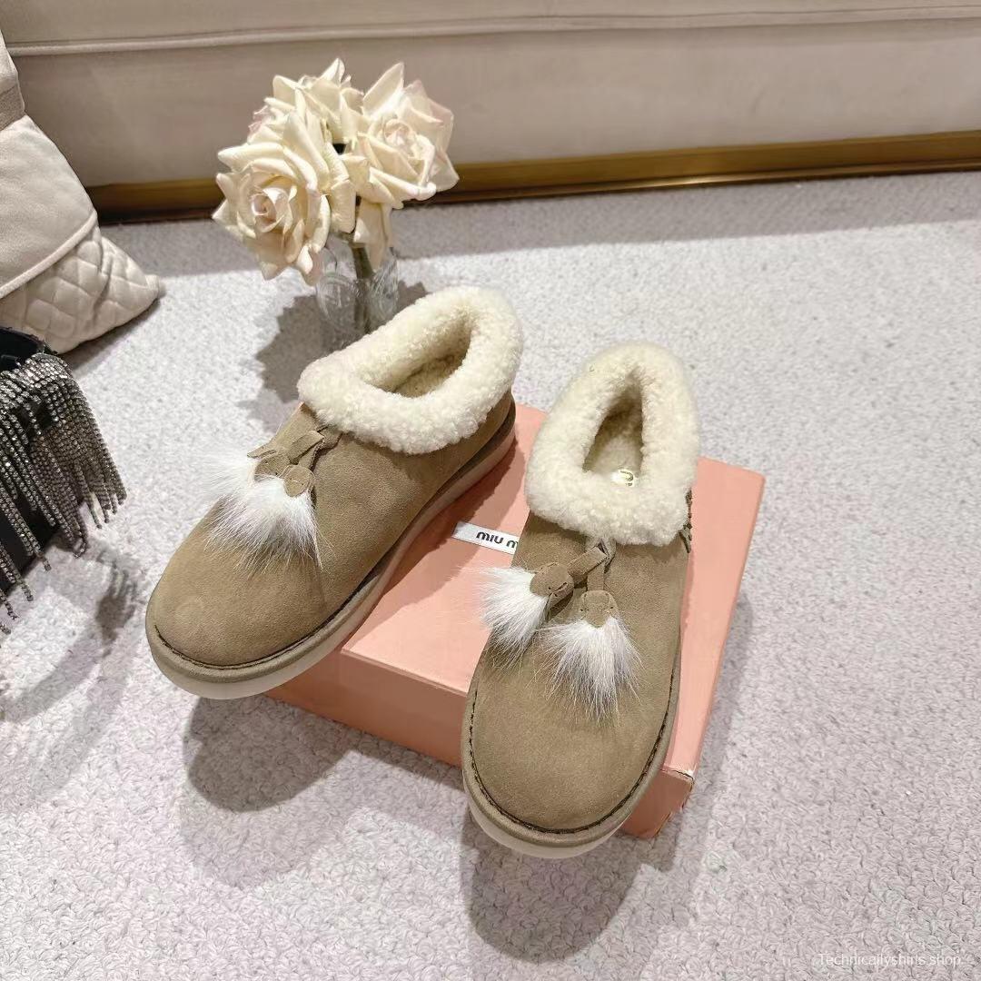 MIU MIU 2025 SS Korean Style Popular Small Potato Snow Boots Upgraded Version - LY00290