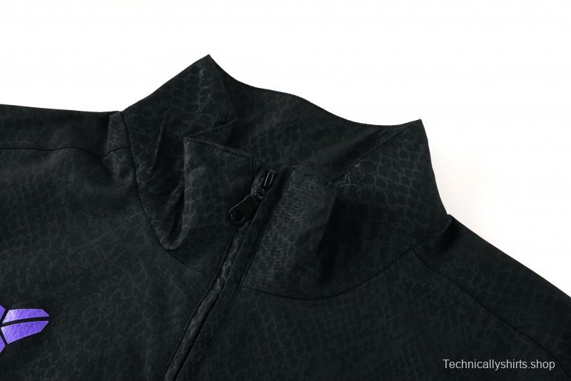 25/26 Barcelona Black S-3XL Half Zipper Jacket+Long Pants