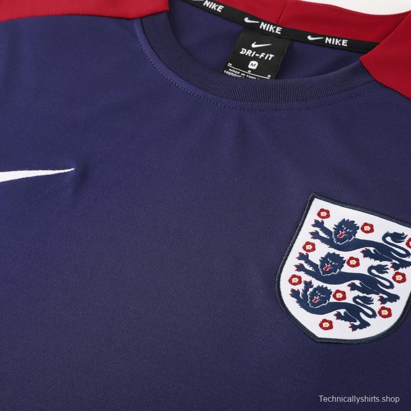 2025 England Purple Short Sleeve+Soccer Shorts