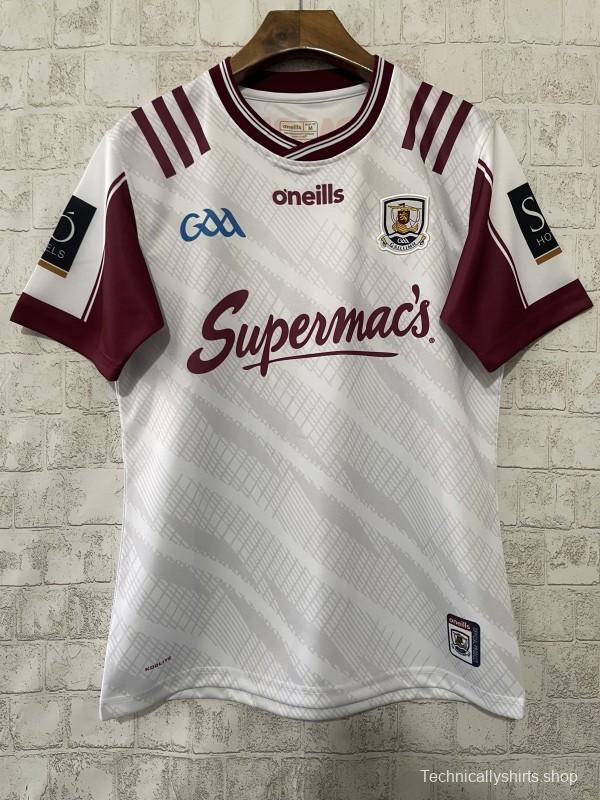 25/26 Galway GAA White with Maroon Trim Away Jersey